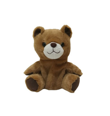 บันทึกของเล่นตุ๊กตาเพื่อการศึกษาซ้ำ 0.17M 6.7IN ตุ๊กตาหมีสีน้ำตาลโพลีเอสเตอร์