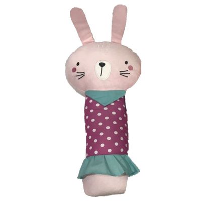 ยัดไส้หมอนกระต่ายสีชมพูน่ารักของเล่นตุ๊กตาเบาะรถของเล่นบรรเทาความเครียด