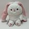 25 ซม 10 นิ้ว สีชมพูและสีขาว อีสเตอร์ Plush Toy Bunny กระต่าย stuffed สัตว์ในสตรอเบอรี่
