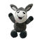 PP Cotton 0.2m 0.66ft Grey Donkey Infant Plush ของเล่นตุ๊กตาสัตว์ด้วย Bell