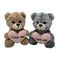 ตุ๊กตาหมีตุ๊กตาหมี 18 ซม. 2 สีพร้อมหัวใจสำหรับของขวัญวันวาเลนไทน์