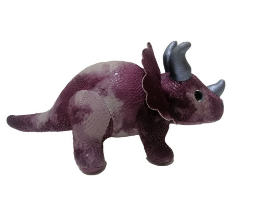 ตุ๊กตา Triceratops โพลีเอสเตอร์ยัดไส้สีม่วง 26cm