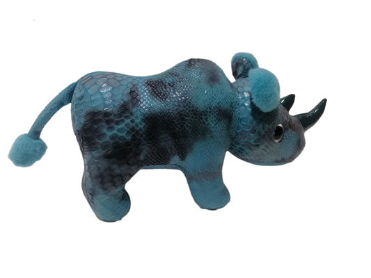 OEM Blue Rhinoceros Gift ตุ๊กตาสัตว์ Ultra Soft