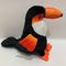 ใหม่ Plush Orange Animated Parrot ของเล่นพร้อมกล่องบีบ Safe Kids Toy Children Toy BSCI Audit