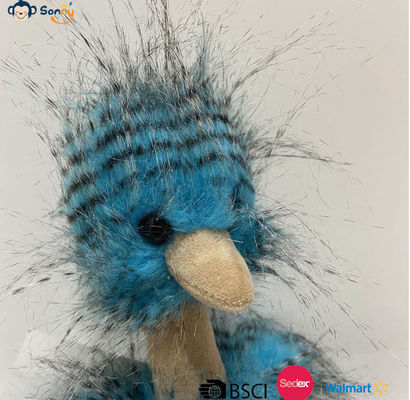 โรงงาน OEM ขายปลีก Custom Blue Peacock Fleece หมึกหมา สตริช ของเล่น Plush ของขวัญ stuffedสัตว์