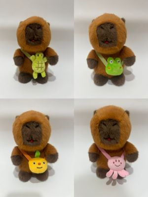 พูดกลับและเคลื่อนไหว Capybara ด้วยกระเป๋ากระเป๋าที่แตกต่างกัน ของเล่น Plush ของเล่นอิเล็กทรอนิกส์ ของเล่นเด็กที่ดีที่สุดของขวัญ