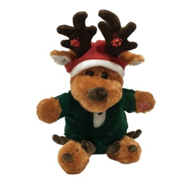 เด็กของขวัญคริสต์มาส กวางตลกที่มีเท้าสั่นและร้องเพลง ของเล่น Plush ของเล่นอิเล็กทรอนิกส์