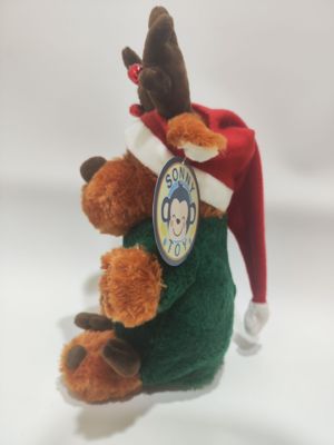 เด็กของขวัญคริสต์มาส กวางตลกที่มีเท้าสั่นและร้องเพลง ของเล่น Plush ของเล่นอิเล็กทรอนิกส์