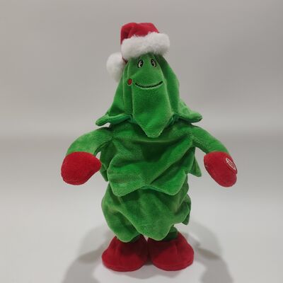 ไม้คริสต์มาสที่ร้องเพลงและเต้นรํา ด้วยดนตรีและการเคลื่อนไหว