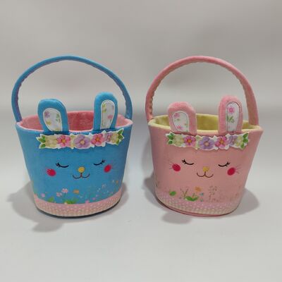 กล่องกระต่ายอีสเตอร์ 2 สี ของเล่นพลาสซี่ ของเล่นของขวัญวันหยุดที่อ่อนโยนและสีสัน