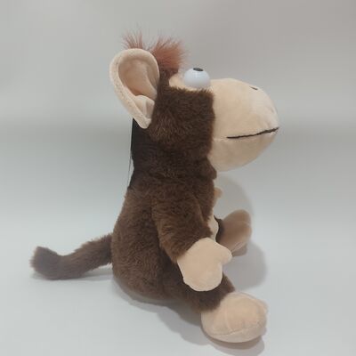 Laugh Loud Makes Strange Noises and Wiggle Body Stuffed Crazy Animal Plush Monkey