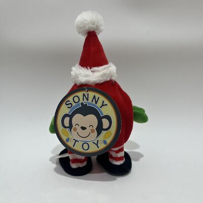 Walking Plush Santa Toy Big Beard Round Doll Walking Mechanism Animated