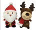 24 ซม. 9.45 นิ้วต้นคริสต์มาสพร้อมตุ๊กตาสัตว์กวางเรนเดียร์ซานตาคลอสตุ๊กตาสัตว์