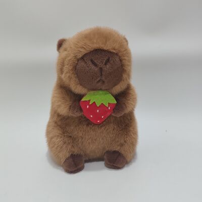 สัมผัสกับการให้อาหาร Capybara ของเล่น Plush กับสตรอเบอรี่และผลเสียง